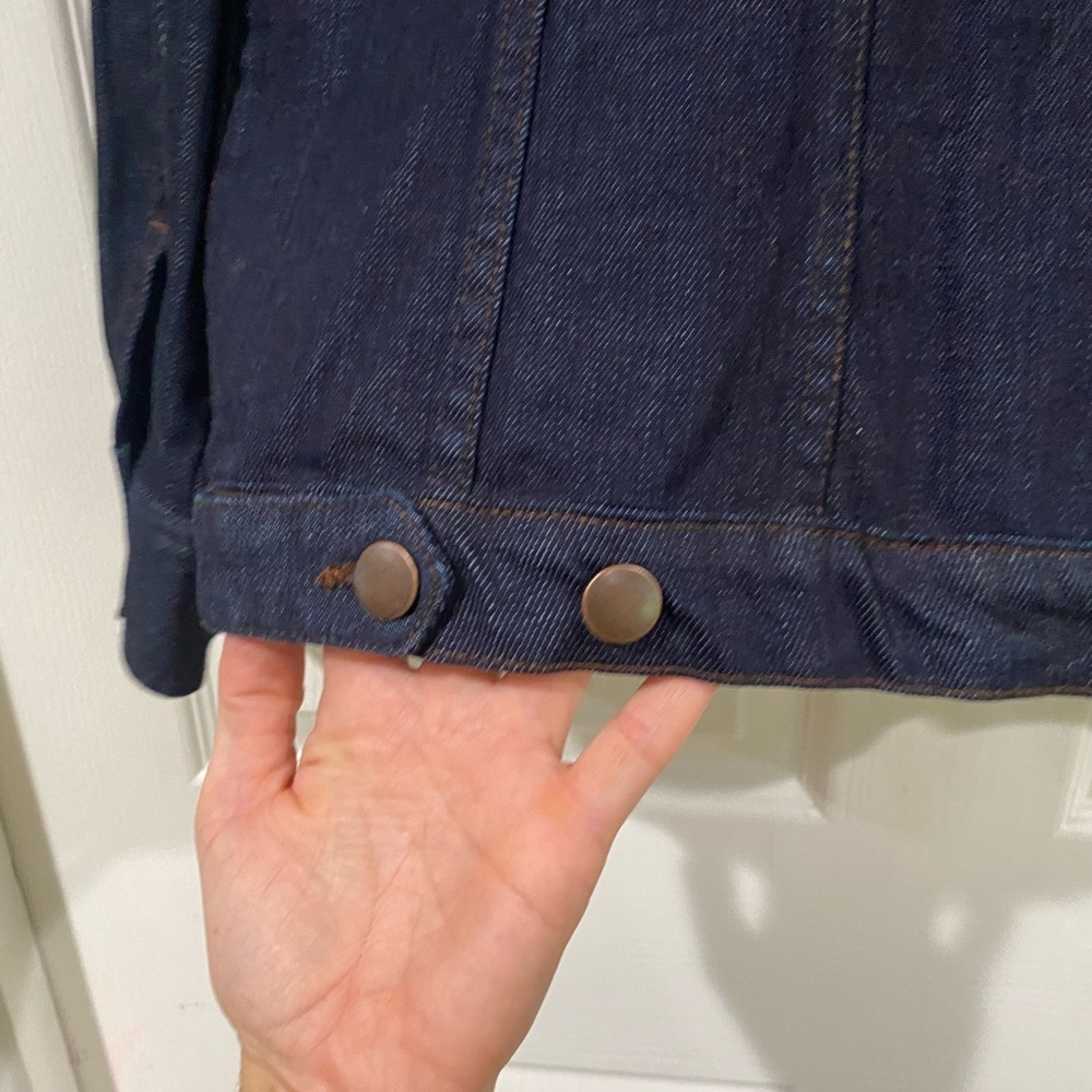 Eileen Fisher Dark Blue Jean Jacket - Picture 11 of 13